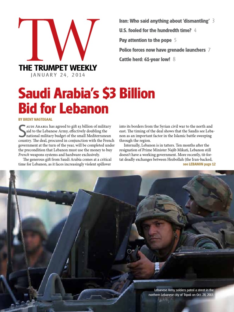 Saudi Arabia'S 3 Billion Bid For Lebanon The Trumpet Weekly The