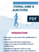 Educational Aims & Objectives