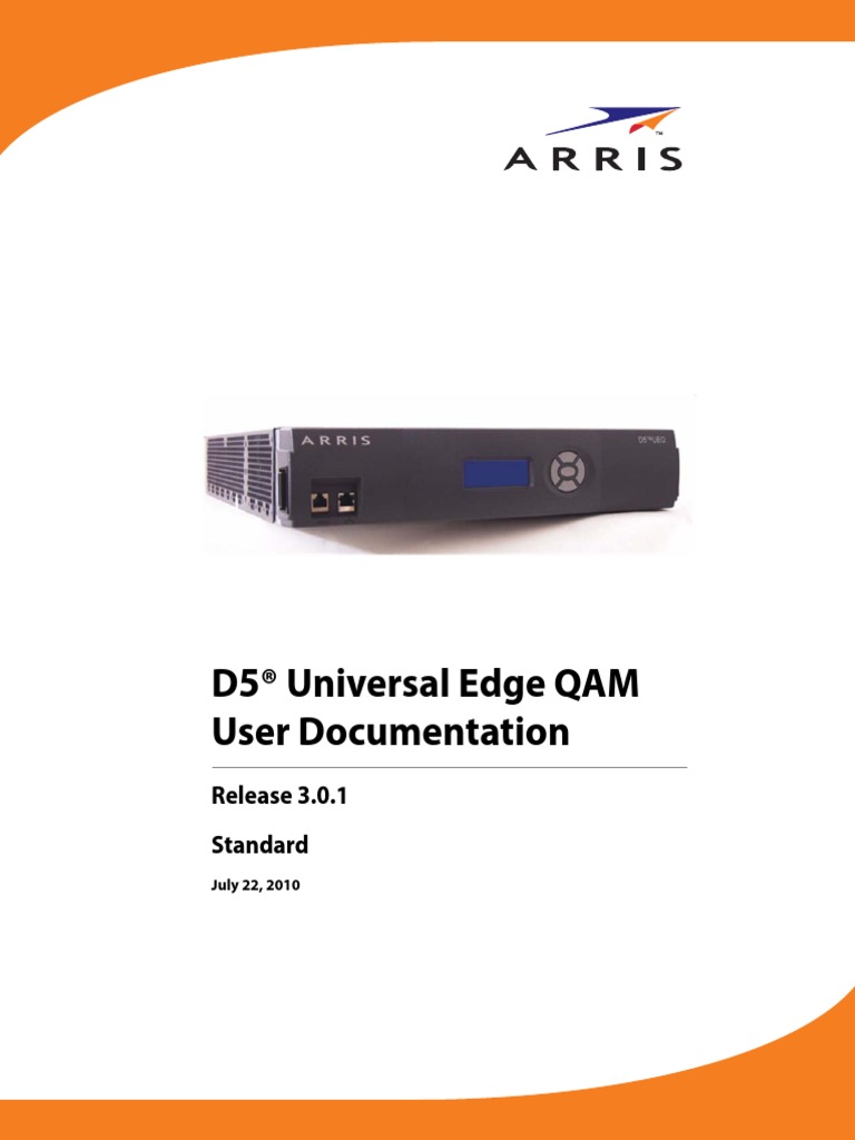 d5 Ueq User Doc 3 0 1 Std (Arris Ipqam d5用户手册) | PDF