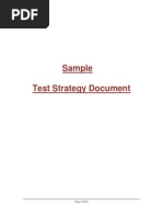 Sample Test Strategy