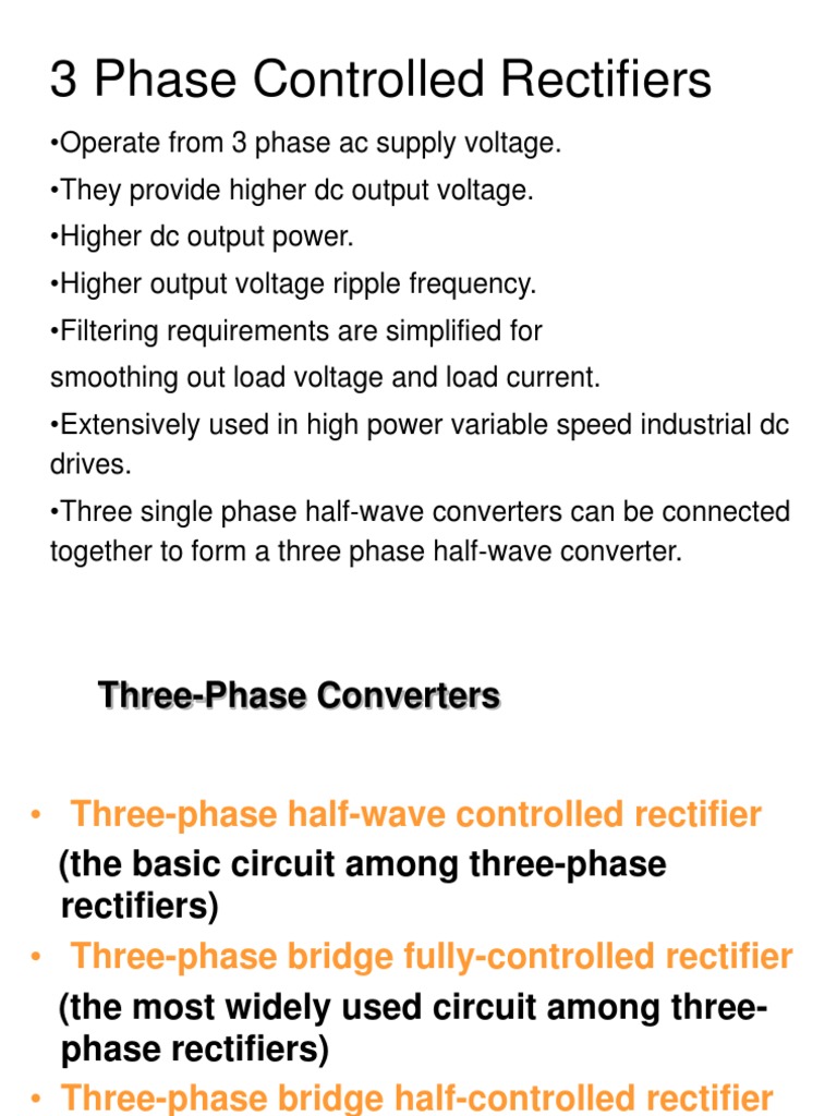 3Phase Half Wave Rectifier PDF Rectifier Root Mean Square