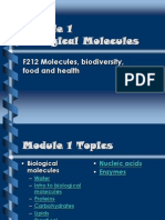 F212 Module 1 Biological Molecules