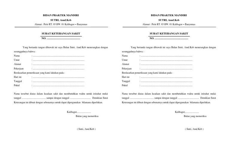 Surat Keterangan Sakitdocx