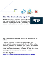 China Online Education Industry Report, 2014-2017