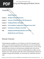 Module 1 - Deploying and Managing Windows Server 2012