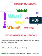 Word Order in Questions