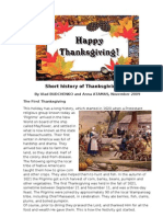 Short History of Thanksgiving Day