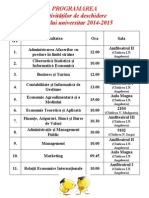 Deschidere An Universitar 2014-2015