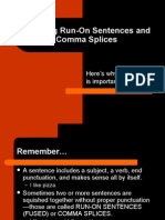 Avoiding Run-On Sentences and Comma Splices