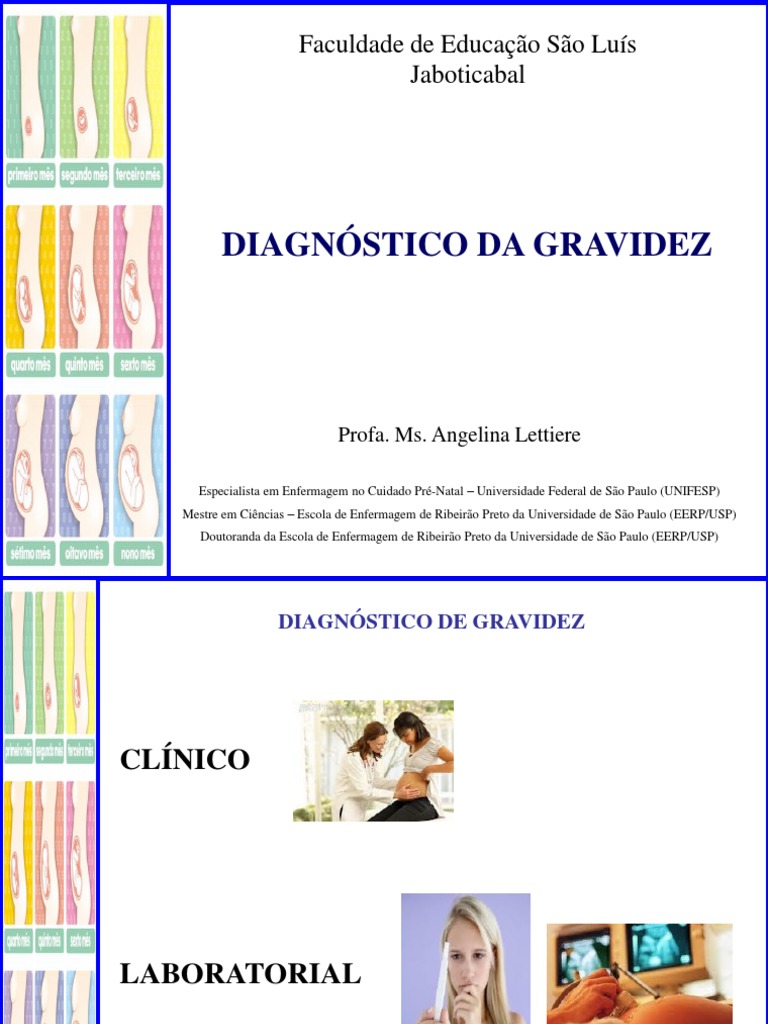 Diagnóstico da Gravidez: Métodos e Sinais | PDF | Saúde sexual | Gravidez