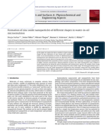 Formation of Zinc Oxide Nanoparticles of Different Shapes in Water-In-oil Microemulsion