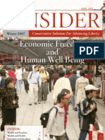 The Insider-Economic Freedom and Human Well Being