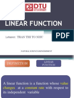 Linear Function: Eturer: Tran Thi To Nhu