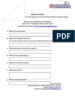 Form Application Diplomatic SimulationonYouthEmpowermentTowardsPost-2015DevelopmentAgenda