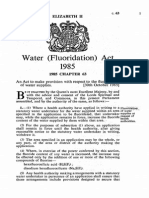Water (Fluoridation) Act 1985