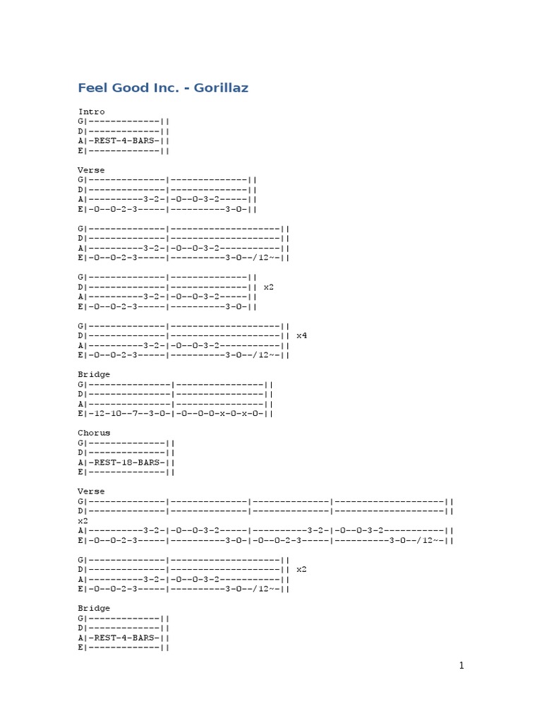 Gorillaz Feel Good Inc