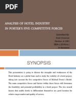 Analysis of Hotel Industry in Porter's Five Competitive Forces