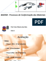 Bae058 - Processo de Conformacão Dos Materiais - Aula 1