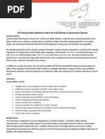 CIG Public Relations Internship PAID (Due October 10)