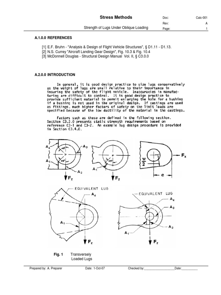 Lug Strength Analysis for Aerospace | PDF | Strength Of Materials ...