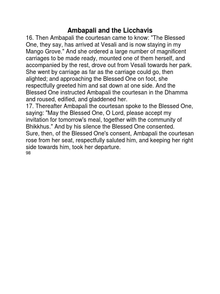 Ambapali and the Licchavis