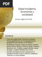 Edad Moderna. Economia y Sociedad