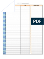 Free Printable Daily Excel Planner