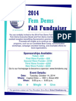 Fall Fundraiser Flyer