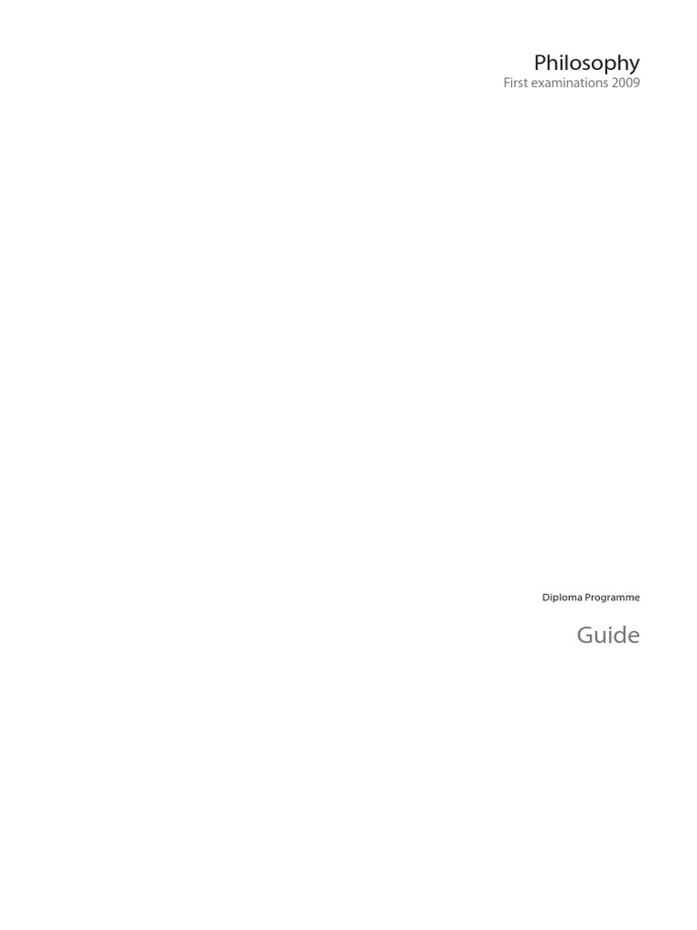 IB Philosophy Guide （last examination 20 | PDF | Epistemology | Morality