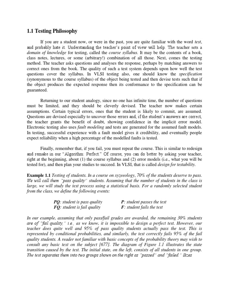 Testing Philosophy and Role of Testing | PDF | Integrated Circuit ...