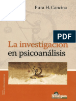 Pura Cancina - La Investigacion en Psicoanalisis