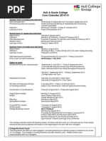 HULL COLLEGE TERM DATES 2014-2015