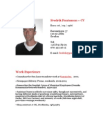 Fredrik Pontusson CV (English)