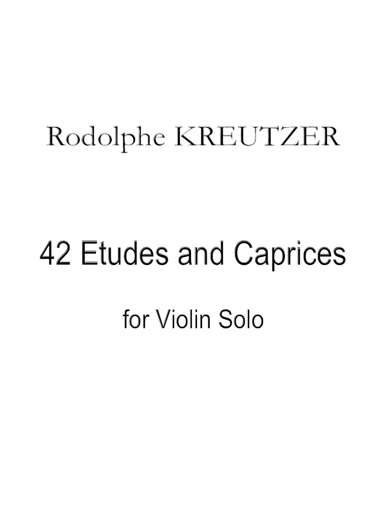 Kreutzer 42 Etudes and Caprices For Violin Russian Ed. PDF