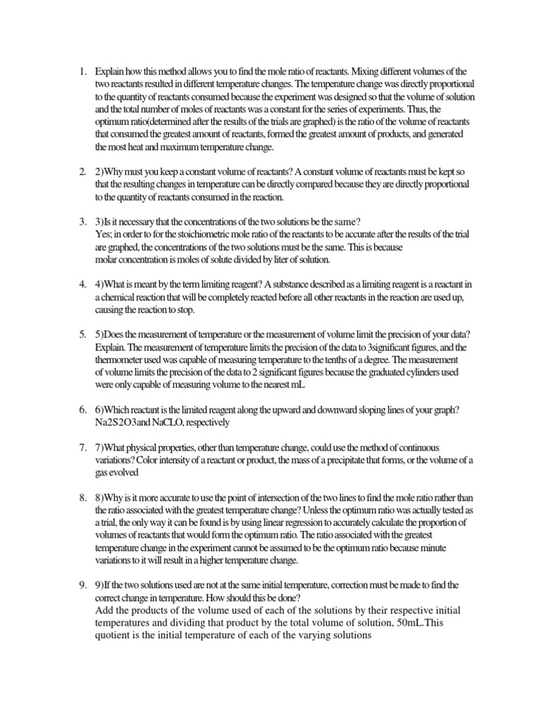 Mole ratio lab answer key image