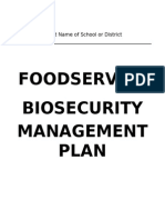 Bio Security Sample Plan