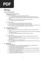 Medical Histology MCQS