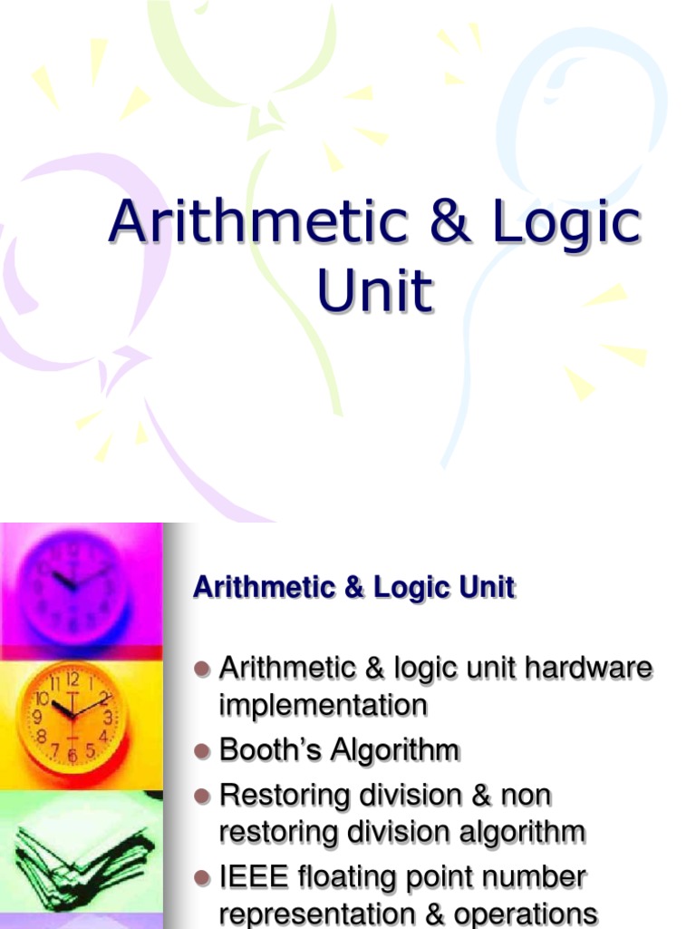 Arithmetic & Logic Unit | PDF | Division (Mathematics) | Theory Of ...