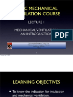 Lecture 1 Mechanical Ventilation An Introduction