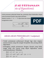 Akar-Akar Persamaan