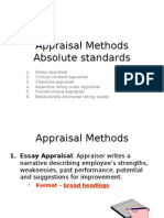 Lecture 7 - Appraisal Methods