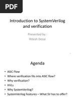 Introduction To SystemVerilog and Verification