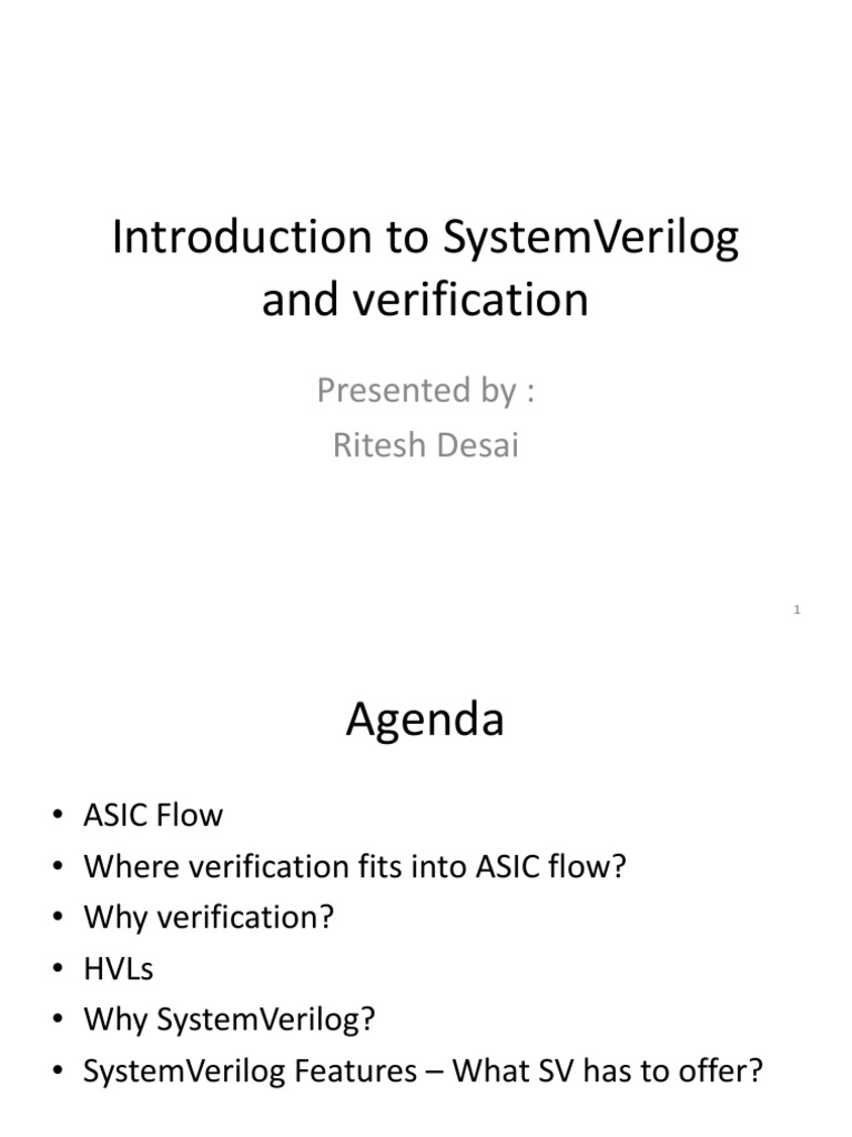 Introduction To SystemVerilog and Verification | PDF | Array Data ...