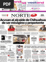 Periódico Norte edición del día 26 de septiembre de 2014