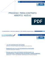 Proceso para Contrato Abierto Nuevo