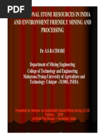 Dimensional Stone Mining and Environment