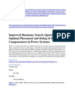 Improved Harmony Search Algorithm for Optimal Placement and Sizing of Static Var Compensators