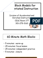 Math Block Models for Differentiated Instruction