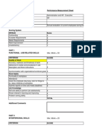 Appraisal or Evaluation Sheet