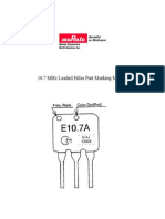 Murata 10.7 Filter Markings Datasheet